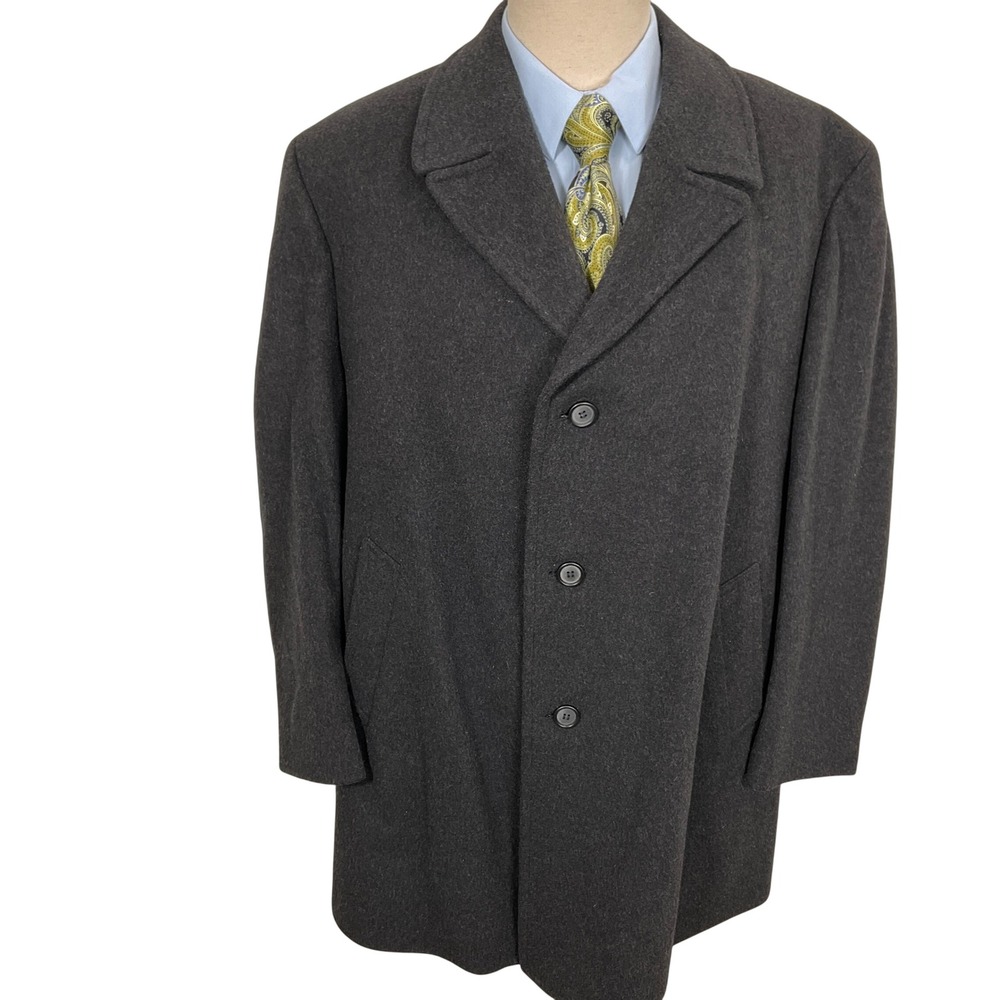London Fog Jacket Mens XLarge Gray Neutral Minimalist Classic Career Casual